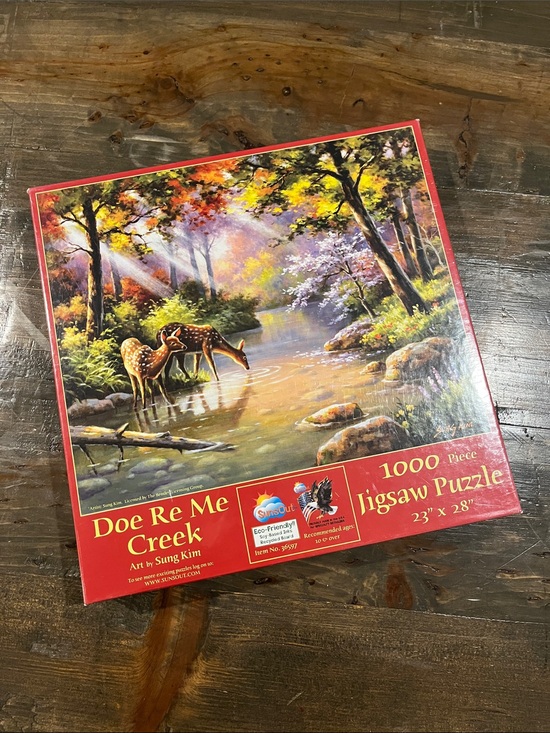 suns out Other - Doe Re Me Creek 1000-Piece Jigsaw Puzzle – Red